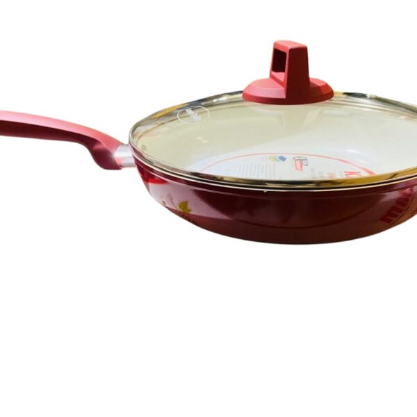 kiam frypan with glass lid inducation bottom ceramic 26cm