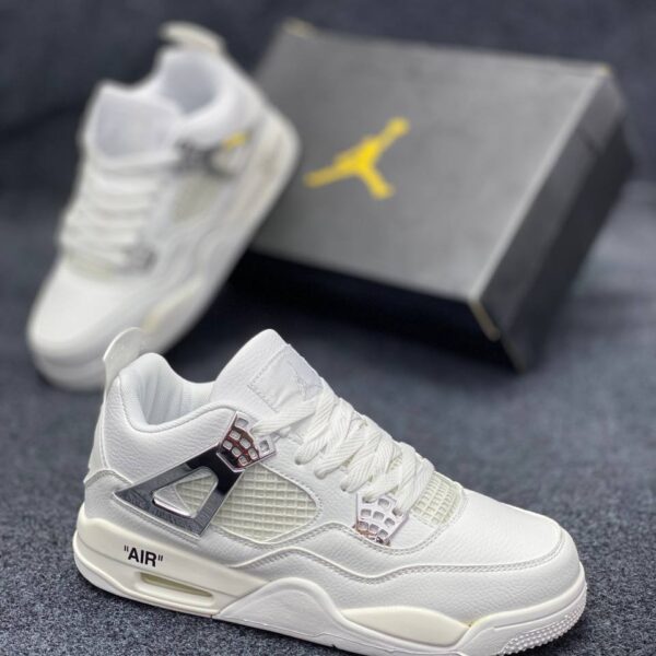 Air jorden 4 RETRO PURE White SNEKERS
