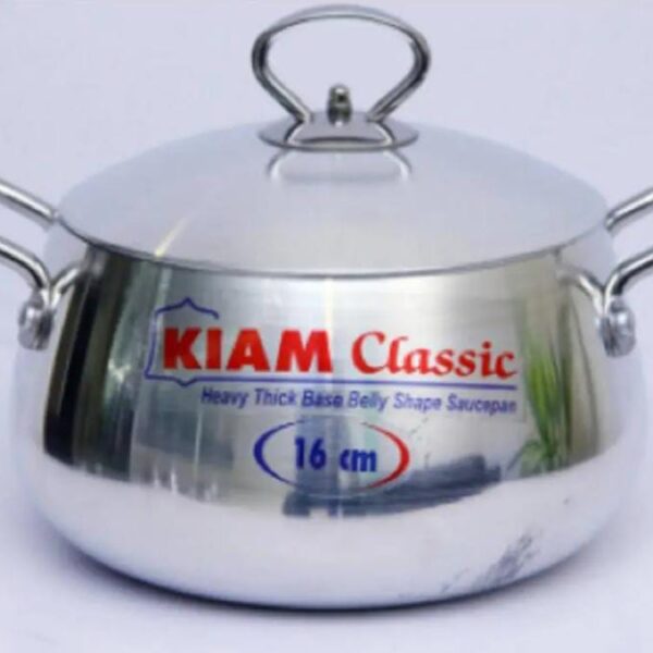 KIAM Classic Belly Shape Saucepan With Metal lid