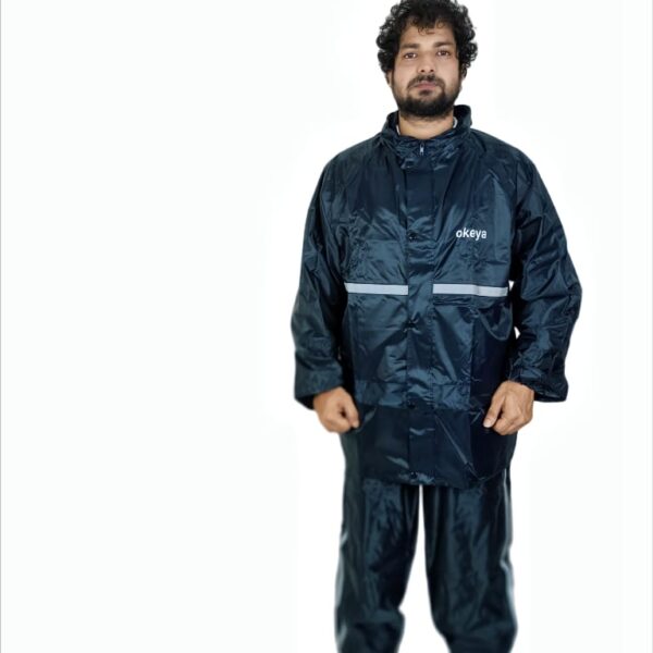 Okeya Men's Premium Quality 100% Waterproof Raincoat Set