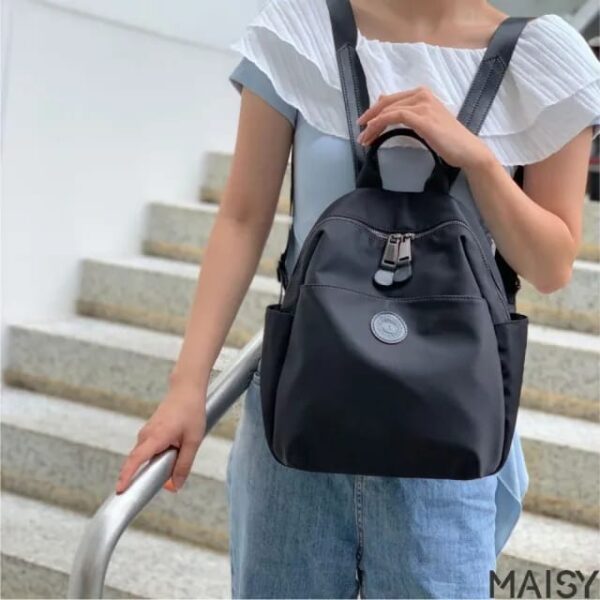 2025 New Hot Women’s Backpacks Designer High Quality Soft Nylon Simple Fashion Bag(Black)