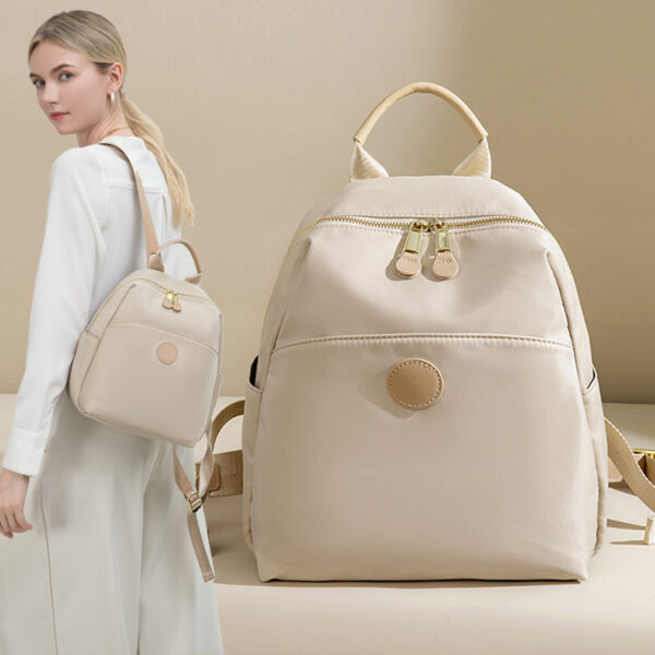 2025 New Hot Women’s Backpacks Designer High Quality Soft Nylon Simple Fashion Bag(White)