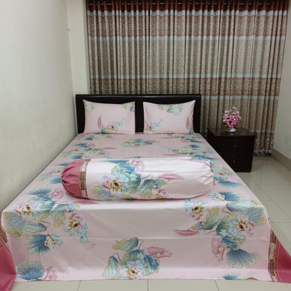 30/30 Count Luxury Exclusive Bedsheet – King Size – 3 Pecs Set – Lux Rose