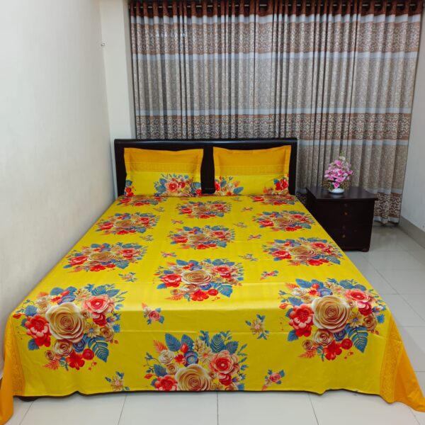 Luxury Twill Cotton Bedsheet – King Size – 3Pecs Set