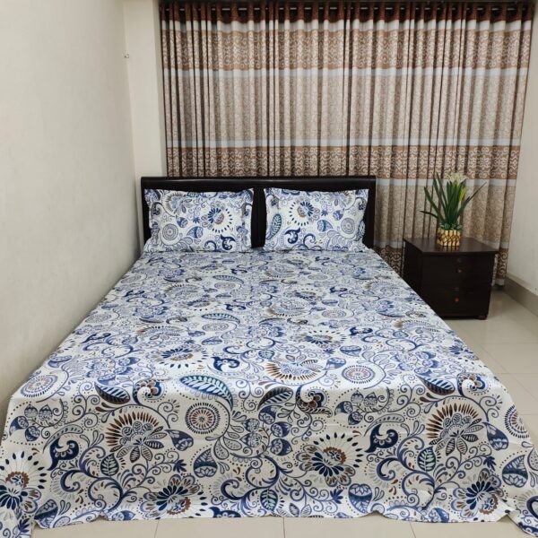 Luxury Twill Cotton Bedsheet – King Size – 3Pecs Set