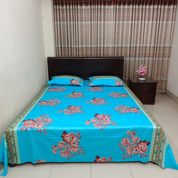 Luxury Twill Cotton Bedsheet – King Size – 3Pecs Set