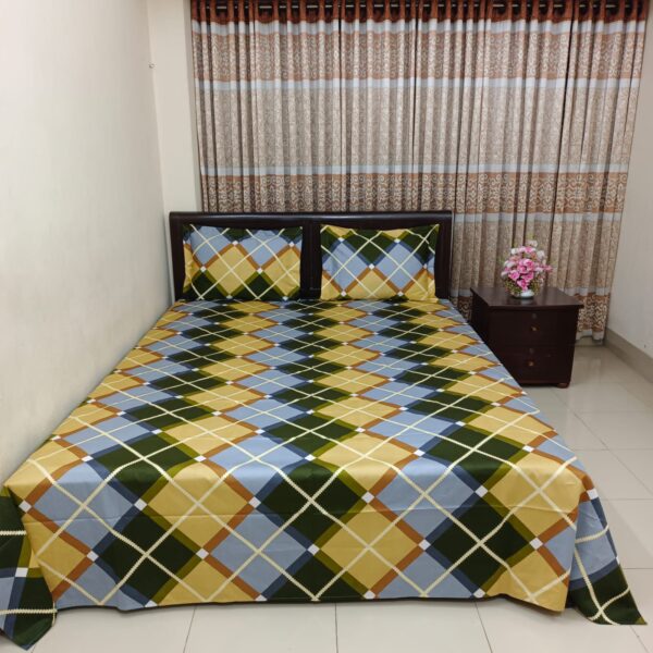 Luxury Twill Cotton Bedsheet – King Size – 3Pecs – G.Box