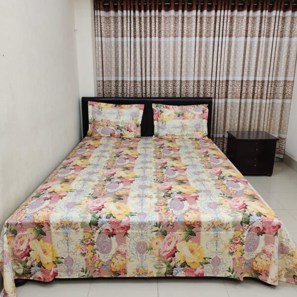 Luxury Twill Cotton Bedsheet – King Size – 3Pecs – Mother’s Choice