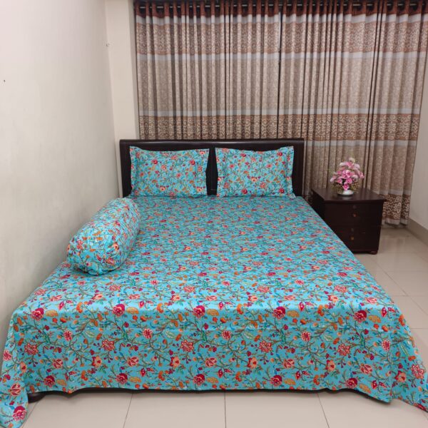Luxury Twill Cotton Bedsheet – King Size – Pori Paste – 3Pecs