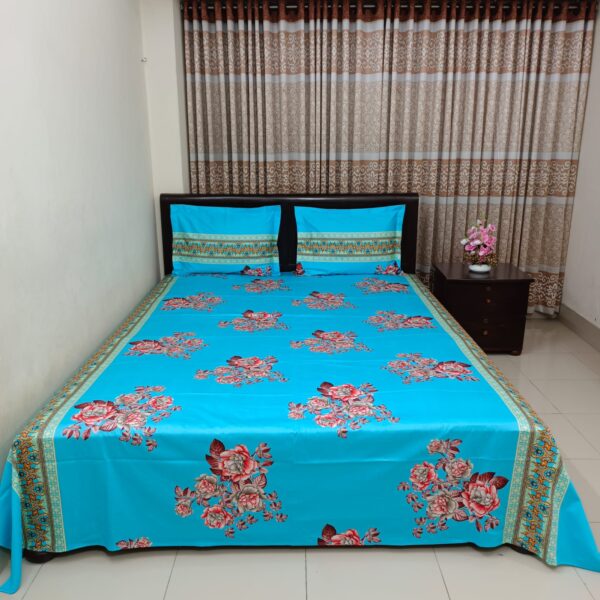 Luxury Twill Cotton Bedsheet – King Size – 3Pecs Set
