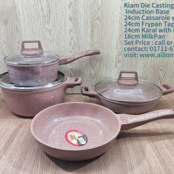 Kiam Die Casting Cookware Set Die Casting Gift Box (Induction Compatible) - 7 pcs