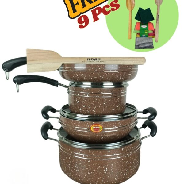 Noah Kitchen Queen 7 Pcs Non-Stick Cookware Set + Free Gift Combo | Limited Time Offer