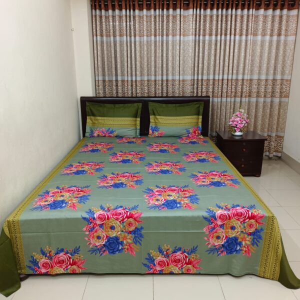 Luxury Twill Cotton Bedsheet – King Size – 3Pecs Set