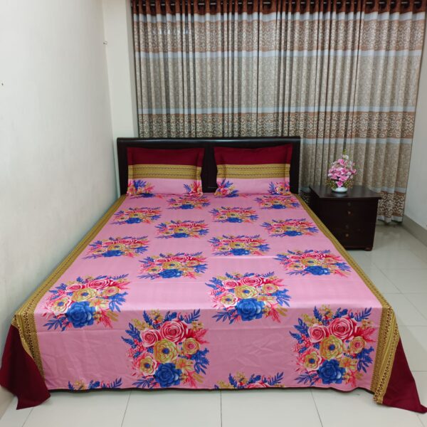 Luxury Twill Cotton Bedsheet – King Size – 3Pecs Set