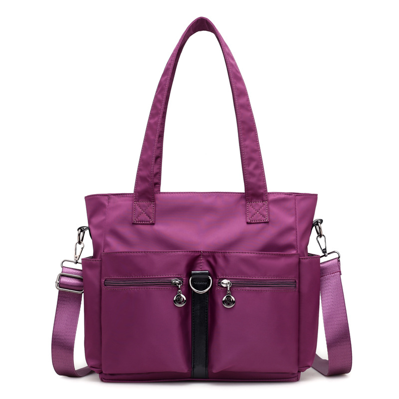 Women Casual Large Capacity Waterproof Oxford Cloth Bag(Purple) 1